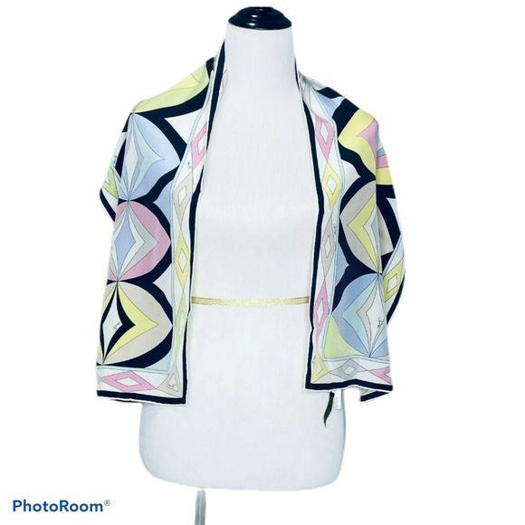 Emilio Pucci Accessories - Emilio Pucci Abstract Geometric Silk